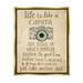 Stupell Industries Life Is Like A Camera Inspirational Jet Black Framed Floating Canvas Wall Art 16x20 by Katie Doucette