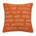 Levtex Home - Sylvie - Decorative Pillow (20 x 20in.) - Printed Quote - Orange and White