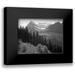Adams Ansel 14x12 Black Modern Framed Museum Art Print Titled - Trees Bushes and Mountains Glacier National Park Montana - National Parks and Monuments 1941
