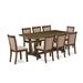 Rosalind Wheeler Kitchen Table Set - A Kitchen Dining Table & Parson Dining Chairs w/ Stylish Back Wood/Upholstered in Brown | Wayfair
