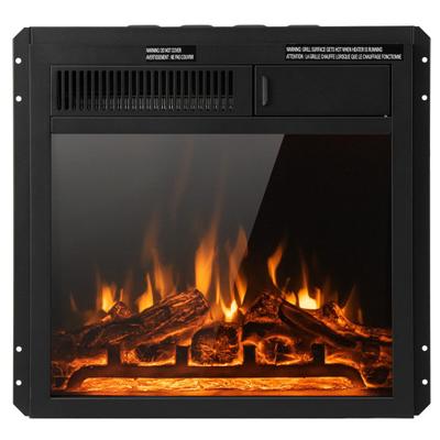 Costway 18/22.5 Inch Electric Fireplace Insert with 7-Level Adjustable Flame Brightness
