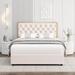 Willa Arlo™ Interiors Vallie Upholstered Storage Bed Velvet, Wood in White | 43.7 H x 83.3 W x 63.8 D in | Wayfair 653513557CAA49A3AF7B6E12020F0555