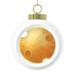 The Holiday Aisle® Cheese Christmas Ball Ornament Ceramic/Porcelain in Orange/White | 8 H x 6 W in | Wayfair 0A68D53373F1497792C17C223E5764D5