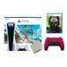 Sony Playstation 5 Disc Horizon Forbidden West with Call of Duty: Modern Warfare II Extra Controller and Microfiber Cloth Bundle - Cosmic Red