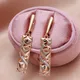 Boucles d'oreilles pendantes brillantes en or rose blanc pour femmes boucles d'oreilles pendantes