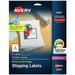 Avery Shipping Labels with Sure Feed Print-to-the-Edge 3 x 3-3/4 150 White Labels (6874)