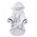 Pet Pajamas Thickened Luxury Soft Cotton Hooded Bathrobe Quick Drying and Super Absorbent Dog Bath Towel Soft Pet Nightwear For Puppy Small Dogs Cats White