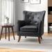 Floyd Comfy Mid-century Leather Accent Chair For Living Room by HULALA HOME