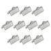 300Pcs Ribbon Crimp Clamp Ends 10mm Cord End Clasp for DIY Craft Silver Tone - Silver Tone