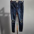 Free People Jeans | Free People Mid Rise Distressed Skinny Denim Blue Jeans Medium Wash Women's 27. | Color: Blue | Size: 27