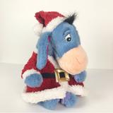 Disney Toys | Disney Eeyore Of Winnie The Pooh Holiday Santa Plush Stuffed Animal | Color: Blue/Red | Size: Approx 12”