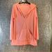 Adidas Tops | Adidas Women’ S V Neck Long Sleeve Lightweight Hoodie Oversized Translucent Line | Color: Orange | Size: M, L