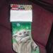 Disney Other | Disney Star Wars Mandalorian Baby Yoda Xmas Stocking | Color: Green/White | Size: Osb