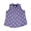 J. Crew Tops | J. Crew Womens Size 2 Navy Blue Pink Floral Sleeveless Crew Neck Blouse Tank Top | Color: Blue/Pink | Size: 2