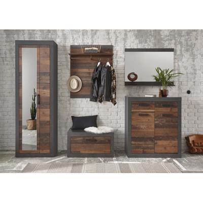 Garderoben-Set HOME AFFAIRE "BROOKLYN", grau (matera), B:277cm H:201cm T:42cm, Kastenmöbel-Sets Image