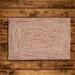 Colonial Mills 10 Red and Brown Square Braided Area Rug