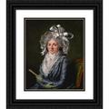 AdÃ©laÃ¯de Labille-Guiard 15x17 Black Ornate Wood Framed Double Matted Museum Art Print Titled - Portrait of Madame De Genlis (1790)