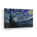 Smile Art Design Vincent Van Gogh The Starry Night 1889 Canvas Wall Art Print Artwork Classic Modern Art Living Room Bedroom Decor Ready to Hang Made in the USA - 19x28