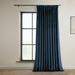 Eternal Blue Heritage Plush Velvet Extrawide Curtain (1 Panel) Eternal Blue 100W X 84L