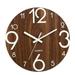 Luminous Wall Clock 12 Inch Wooden Silent Non-Ticking Kitchen Wall Clocks for Indoor/Outdoor Living Room