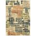 Moretti Malverne Area Rug 9836A Casual Beige Lines Blocks 3 10 x 5 5 Rectangle