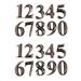 20Pc Gate Digits 0 to 9 Number Tag Numeral Door Plaque House Drawer Sign Plating Hotel Home Sticker Bronze