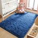 Noahas Soft Fluffy Area Rug Modern Shaggy Bedroom Rugs for Kids Room Nursery Rug Floor Carpets 2 x 3 Navy Blue