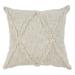 Ox Bay 26 x 26 Hand-Woven Natural Beige Diamond Organic Cotton Pillow Cover