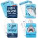 Big Dot of Happiness Shark Zone - 4 Jawsome Shark Party or Birthday Party Games - 10 Cards Each - Gamerific Bundle