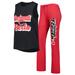Women's Concepts Sport Heather Red/Heather Black Cincinnati Reds Wordmark Meter Muscle Tank Top & Pants Sleep Set