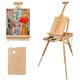 Kurtzy 180cm/70 Inches Wooden French Easel with Sketch Box - Portable Tripod Easel Stand with Artist Drawer and Painting Palette - Adjustable H-Frame Artist Easel for Paintings & Portraits