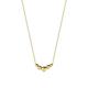 MIORE 9 kt 375 solid yellow gold necklace with 5 shiny gold balls on 40-42 cm adjustable anchor chain