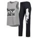 Women's Concepts Sport Heather Black/Heather Gray Chicago White Sox Wordmark Meter Muscle Tank Top & Pants Sleep Set