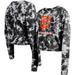 Women's New Era Black San Francisco Giants Tie-Dye Cropped Long Sleeve T-Shirt