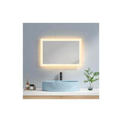 EMKE Badspiegel mit Beleuchtung LED Wandspiegel (60x40cm, Warmweißes Licht)