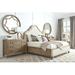 Birch Lane™ Cadwall Solid Wood & Platform Bed Wood & /Upholstered/Polyester in Brown | 76 H x 82 W x 85.25 D in | Wayfair