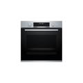 Bosch HRG5180S0 Einbau-Backofen Serie 6, Integrierbarer Backofen 60 x 60cm, Dampfunterstützung, 3D Heißluft, LCD-Display, Reinigungsunterstützung, Edelstahl