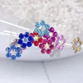 Épingles à cheveux de mariage en cristal bleu et violet 20 pièces barrettes de demoiselle