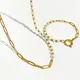 Peri'sBox-Ensemble de bracelets demi-or pour femme trombone tour de cou perlé en perles d'eau