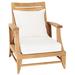 OASIQ Limited 100 Teak Patio Chair w/ Cushions Wood in Brown/White | 38 H x 31.25 W x 34.38 D in | Wayfair 100-LCH