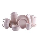 Stone Lain Albie 32-Piece Dinnerware Set Stoneware Ceramic/Earthenware/Stoneware in Pink | Wayfair BLB0252