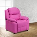 Isabelle & Max™ Degeorge Deluxe Padded Contemporary Recliner w/ Storage Arms in Pink | 33 H x 25 W x 39 D in | Wayfair
