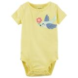 Carter s Baby Girls Bird Collectible Bodysuit Yellow 6 Months