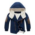 yievot Kids Boys Thick Cotton-Padded Parka Jacket Winter Warm Hooded Fleece Coat