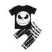 Infant Halloween Outfits T-Shirt Pants Skeleton Print Halloween Romper Clothes Set for 0-6T Boy Girl
