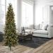 The Holiday Aisle® 6' 6" H Slender Green Pine Christmas Tree w/ 500 Lights, Metal in Green/White | 30 W in | Wayfair