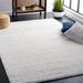 Gray 144 x 108 x 0.79 in Area Rug - Mercury Row® Truex Striped Handmade Area Rug in Ivory/Light Cotton/Wool | 144 H x 108 W x 0.79 D in | Wayfair