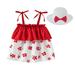 Hunpta Kids Girl Dress Off Floral Clothes Baby Summer Princess Heart Shoulder Toddler Girls Dress&Skirt
