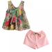 Kids Baby Girls Organic Cotton Floral Sleeveless Shirts Tops + High Waist Shorts Denim Pants Baby Summer Clothes Set