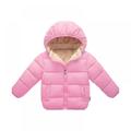 Baby Boys Girls Hooded Winter Coat Puffer Down Jacket Windproof Fleece Lined